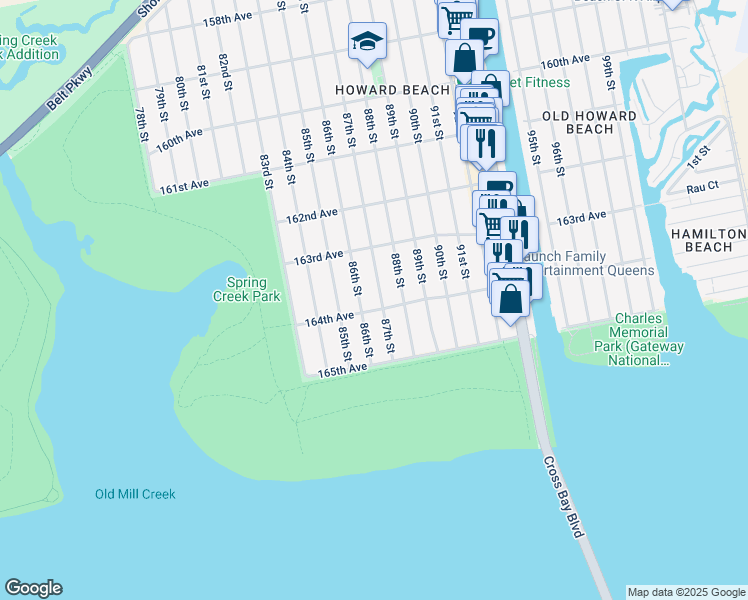 map of restaurants, bars, coffee shops, grocery stores, and more near in Queens
