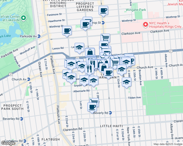 map of restaurants, bars, coffee shops, grocery stores, and more near 6 Lloyd Street in Brooklyn