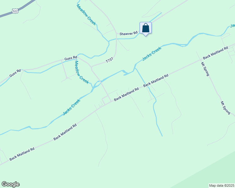 map of restaurants, bars, coffee shops, grocery stores, and more near 3731 Back Maitland Road in McClure