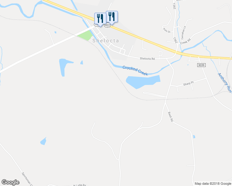 map of restaurants, bars, coffee shops, grocery stores, and more near 418 South Ridge Road in Shelocta