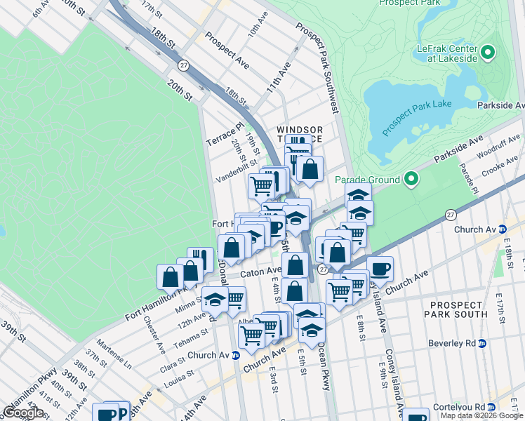 map of restaurants, bars, coffee shops, grocery stores, and more near 326 Greenwood Avenue in Brooklyn