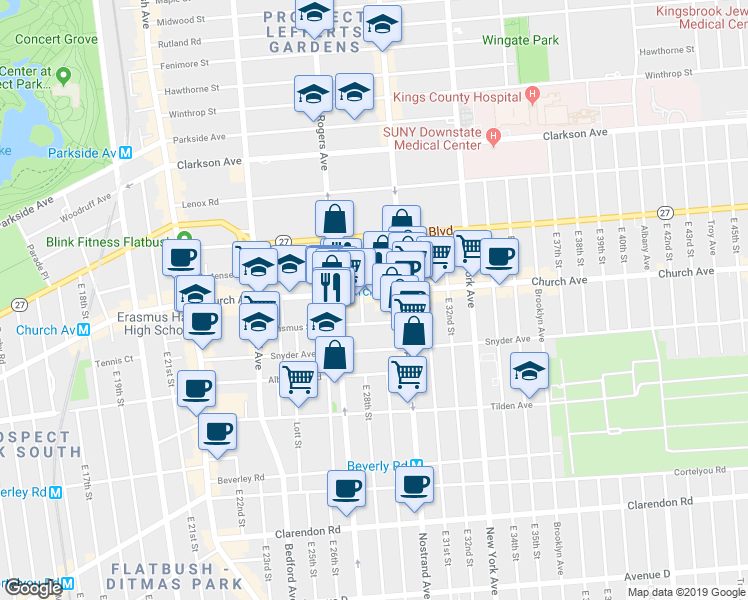 map of restaurants, bars, coffee shops, grocery stores, and more near 6 Lloyd Street in Brooklyn