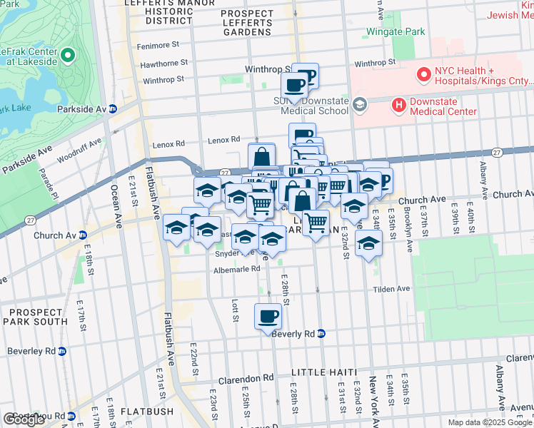 map of restaurants, bars, coffee shops, grocery stores, and more near 6 Lloyd Street in Brooklyn