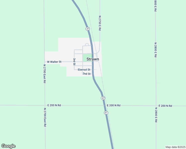 map of restaurants, bars, coffee shops, grocery stores, and more near 205 1st Street in Strawn