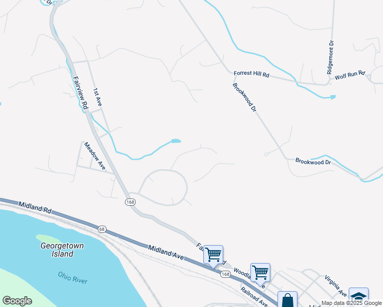 map of restaurants, bars, coffee shops, grocery stores, and more near 2 Midcrest Homes in Midland