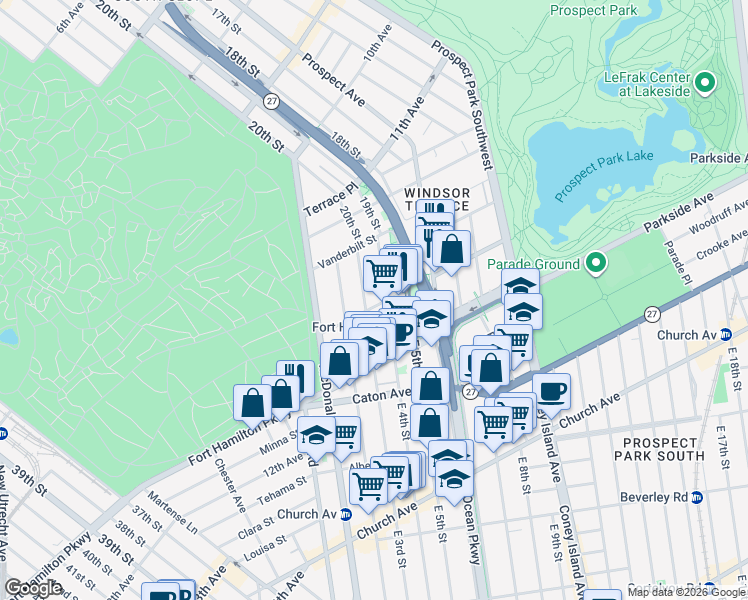 map of restaurants, bars, coffee shops, grocery stores, and more near 311 Greenwood Avenue in Brooklyn
