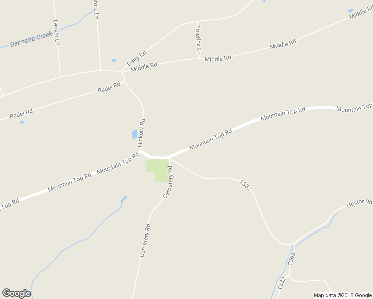 map of restaurants, bars, coffee shops, grocery stores, and more near Mountain Top Road in Dalmatia