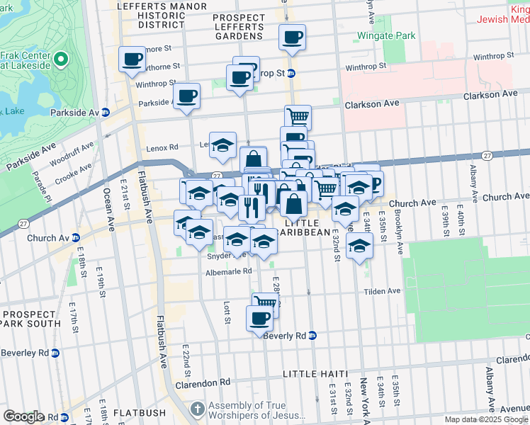 map of restaurants, bars, coffee shops, grocery stores, and more near 6 Lloyd Street in Brooklyn
