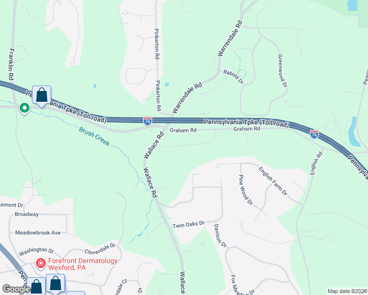 map of restaurants, bars, coffee shops, grocery stores, and more near 364 Haefner Drive in Wexford