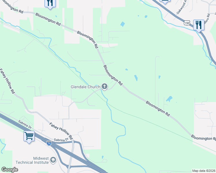 map of restaurants, bars, coffee shops, grocery stores, and more near 109 Randall Court in East Peoria