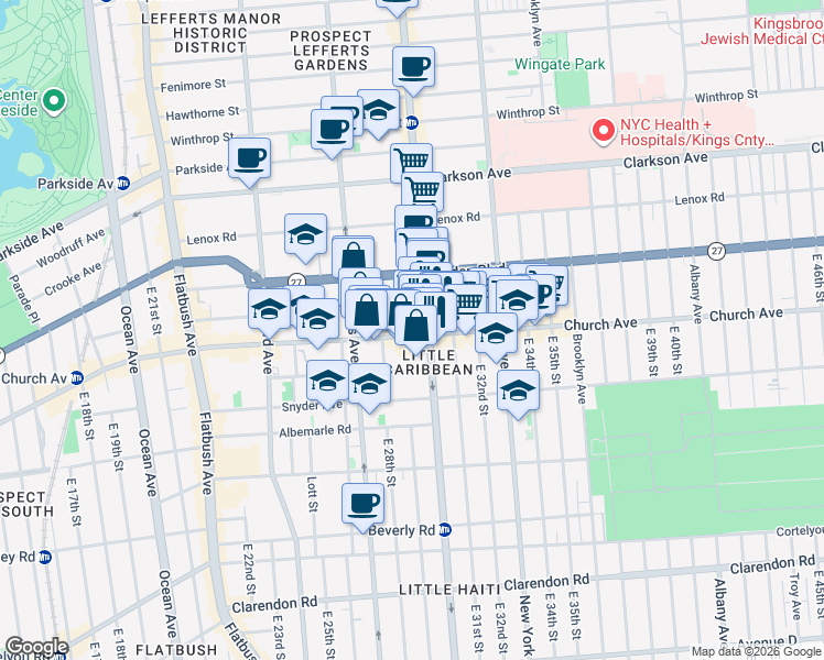 map of restaurants, bars, coffee shops, grocery stores, and more near in Brooklyn