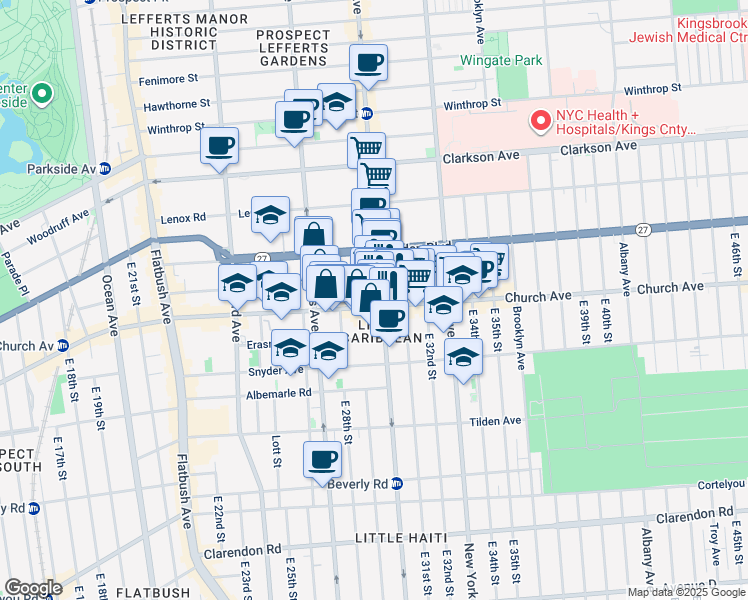 map of restaurants, bars, coffee shops, grocery stores, and more near in Brooklyn