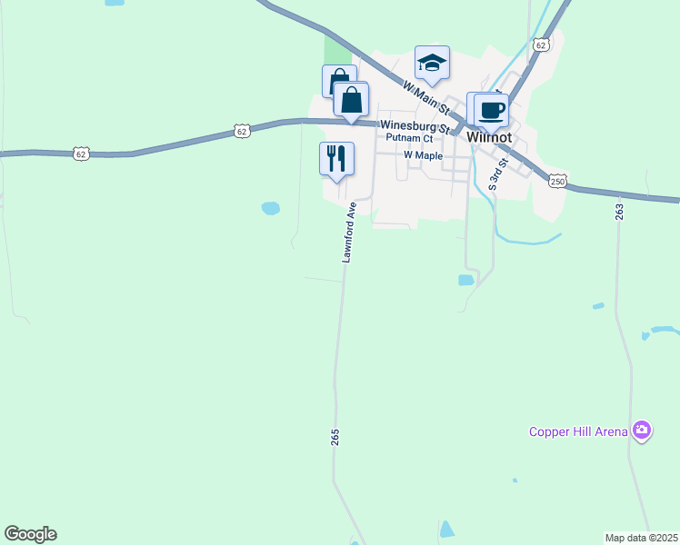 map of restaurants, bars, coffee shops, grocery stores, and more near 11203 Lawnford Avenue in Beach City