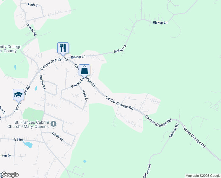map of restaurants, bars, coffee shops, grocery stores, and more near 455 Center Grange Road in Monaca