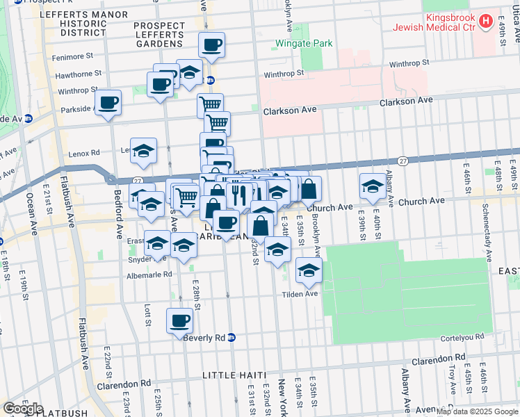 map of restaurants, bars, coffee shops, grocery stores, and more near in Brooklyn
