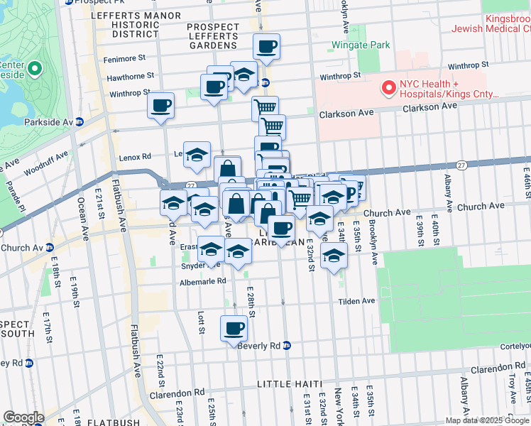 map of restaurants, bars, coffee shops, grocery stores, and more near in Brooklyn