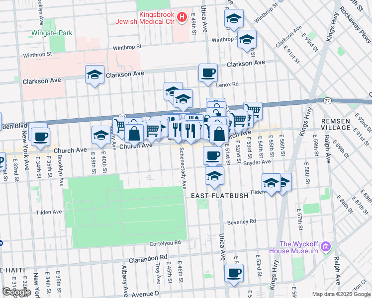 map of restaurants, bars, coffee shops, grocery stores, and more near in Brooklyn
