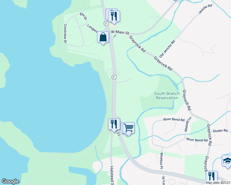 map of restaurants, bars, coffee shops, grocery stores, and more near 1728 New Jersey 31 in Clinton