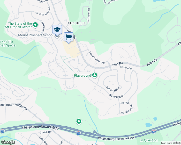map of restaurants, bars, coffee shops, grocery stores, and more near 76 Dorchester Drive in Basking Ridge