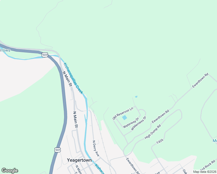 map of restaurants, bars, coffee shops, grocery stores, and more near in Yeagertown