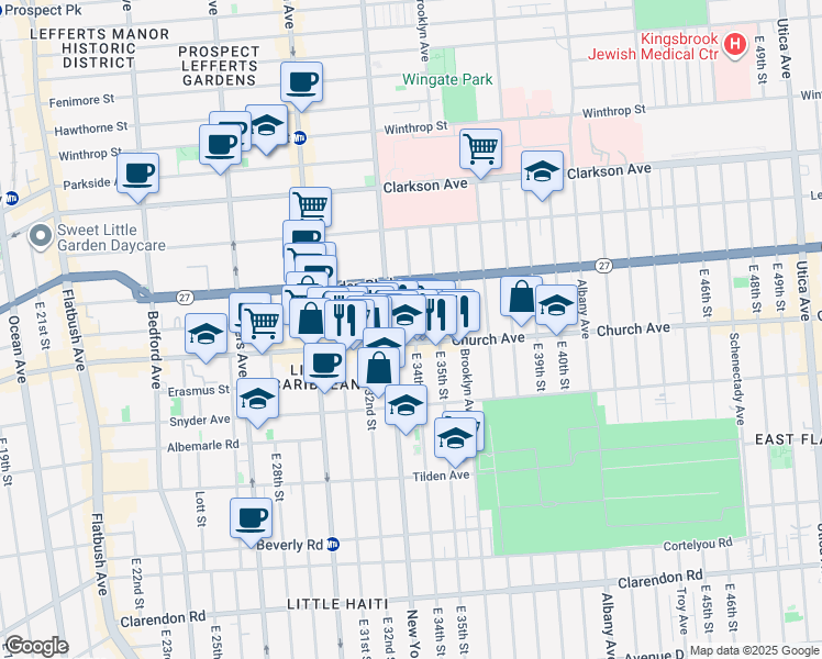 map of restaurants, bars, coffee shops, grocery stores, and more near in Brooklyn