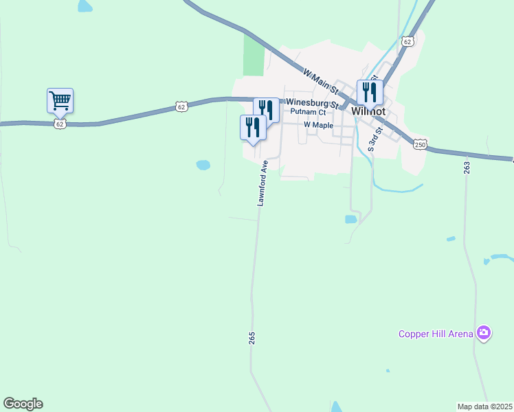 map of restaurants, bars, coffee shops, grocery stores, and more near 11203 Lawnford Avenue in Beach City