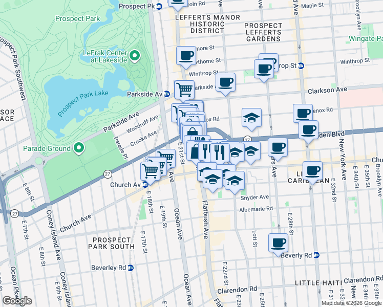 map of restaurants, bars, coffee shops, grocery stores, and more near in Brooklyn