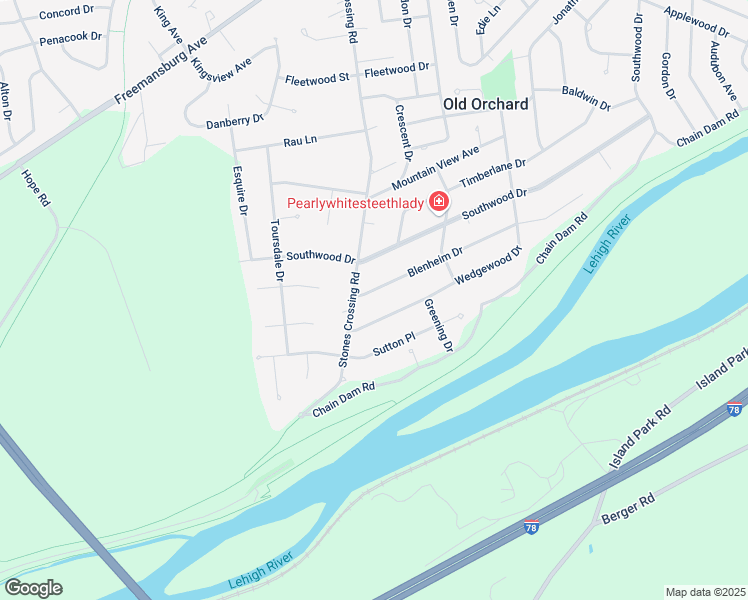 map of restaurants, bars, coffee shops, grocery stores, and more near 278 Blenheim Drive in Easton