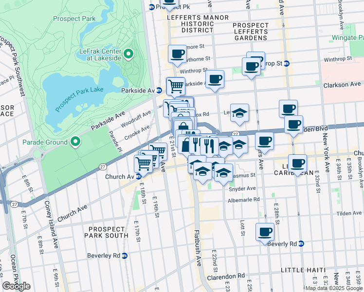 map of restaurants, bars, coffee shops, grocery stores, and more near in Brooklyn