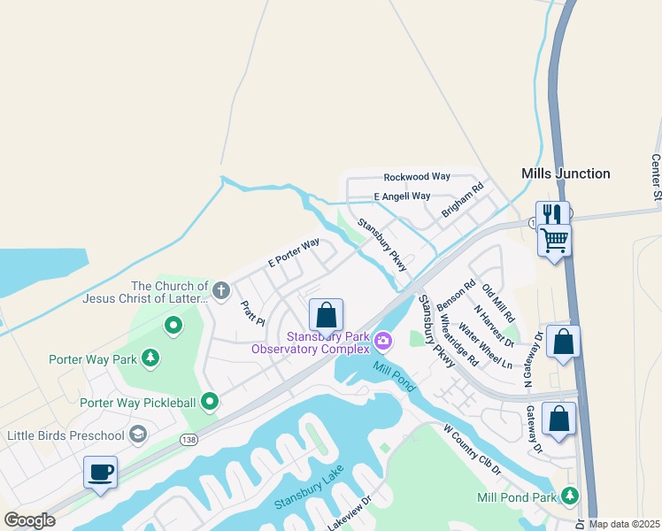 map of restaurants, bars, coffee shops, grocery stores, and more near 160B Hilary Lane in Stansbury Park