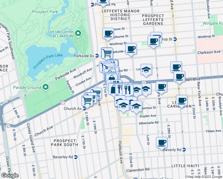 map of restaurants, bars, coffee shops, grocery stores, and more near in Brooklyn