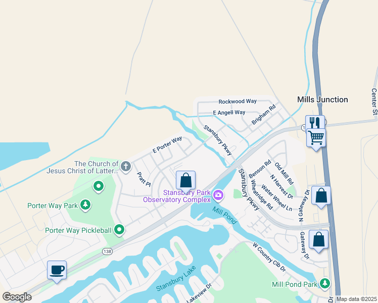 map of restaurants, bars, coffee shops, grocery stores, and more near 160B Hilary Lane in Stansbury Park