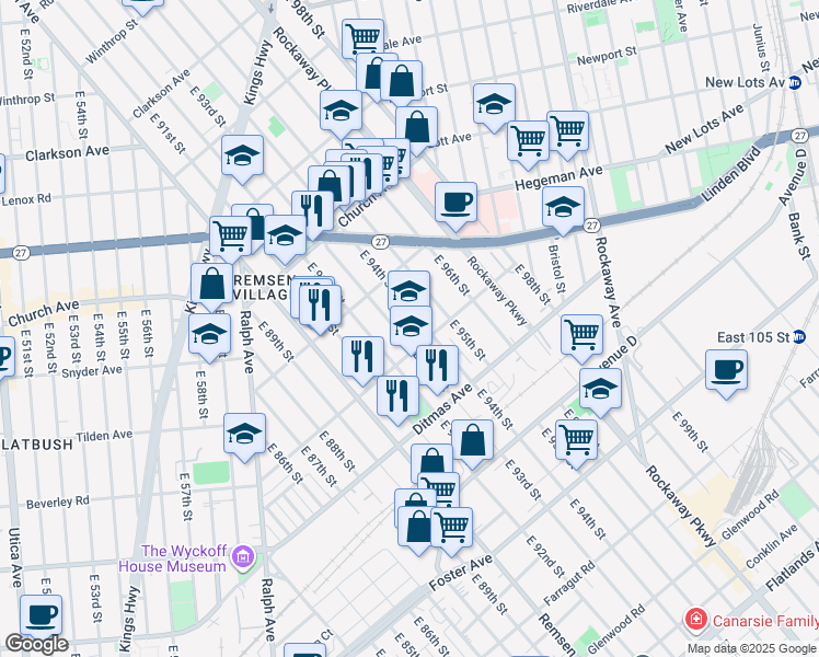 map of restaurants, bars, coffee shops, grocery stores, and more near in Brooklyn