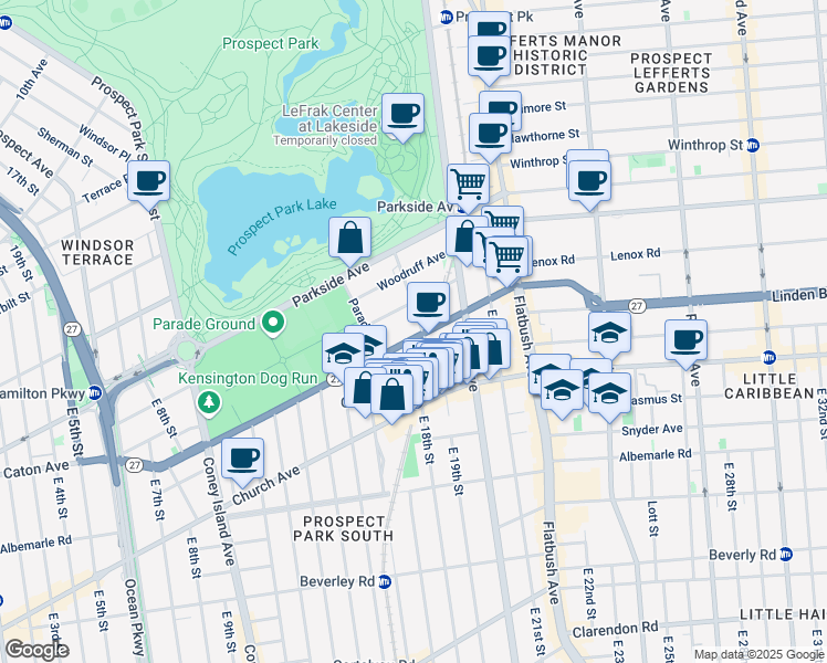 map of restaurants, bars, coffee shops, grocery stores, and more near in Brooklyn