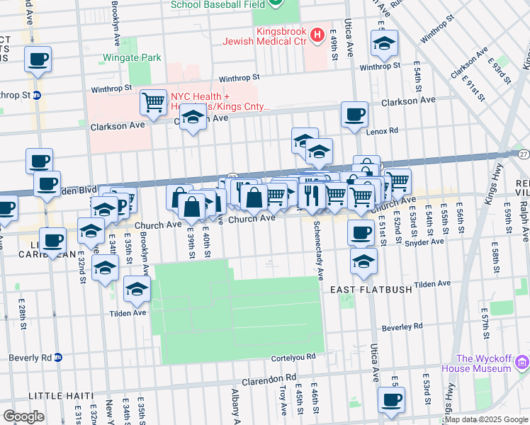 map of restaurants, bars, coffee shops, grocery stores, and more near in Brooklyn