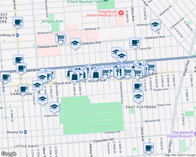 map of restaurants, bars, coffee shops, grocery stores, and more near in Brooklyn