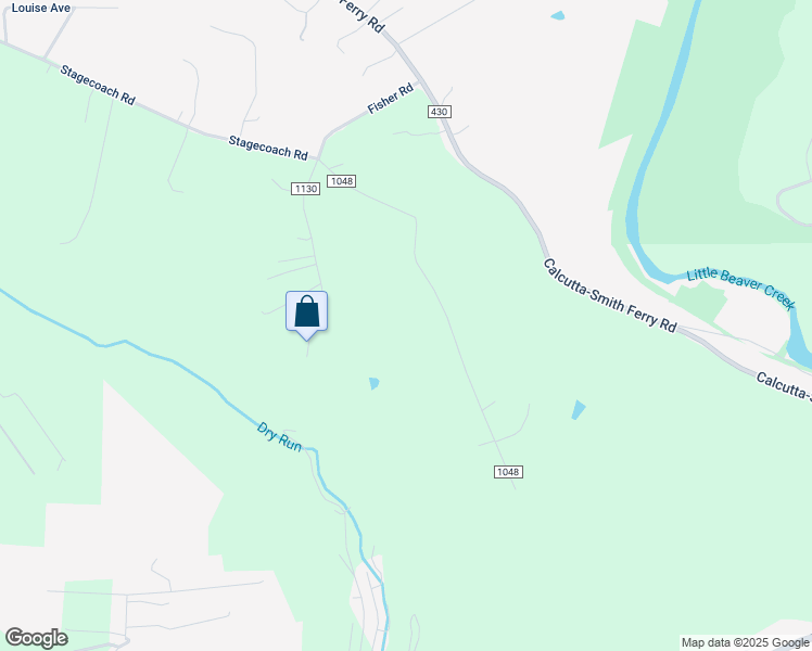 map of restaurants, bars, coffee shops, grocery stores, and more near 2431 Stagecoach Road in East Liverpool