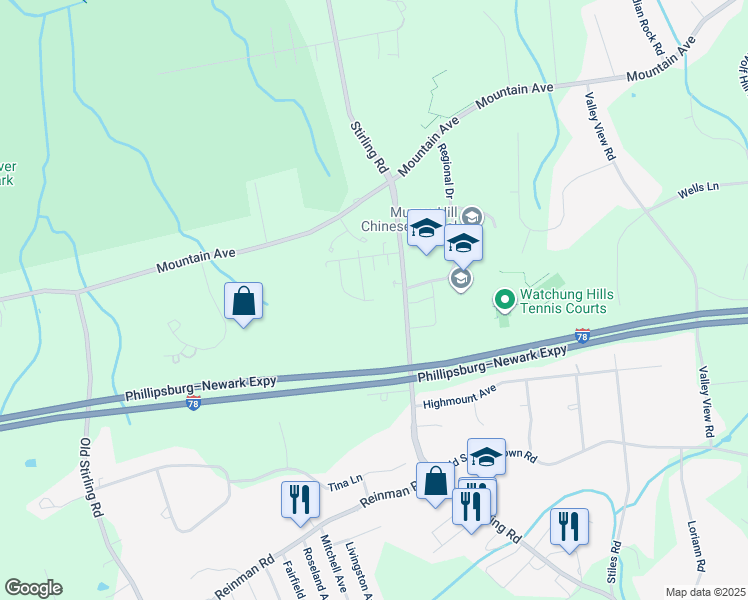 map of restaurants, bars, coffee shops, grocery stores, and more near 201 Salem ave in Warren