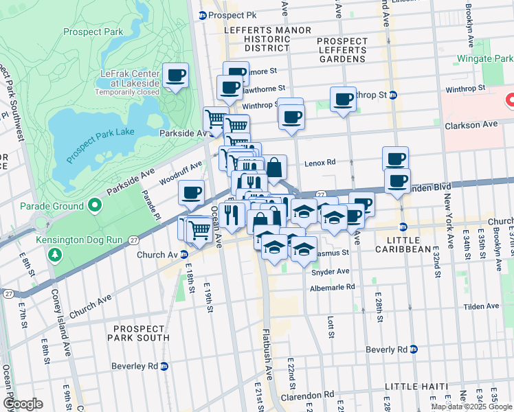 map of restaurants, bars, coffee shops, grocery stores, and more near in Brooklyn
