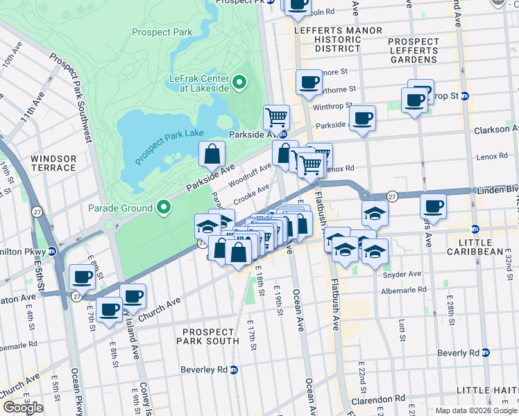 map of restaurants, bars, coffee shops, grocery stores, and more near 75 Saint Pauls Place in Brooklyn