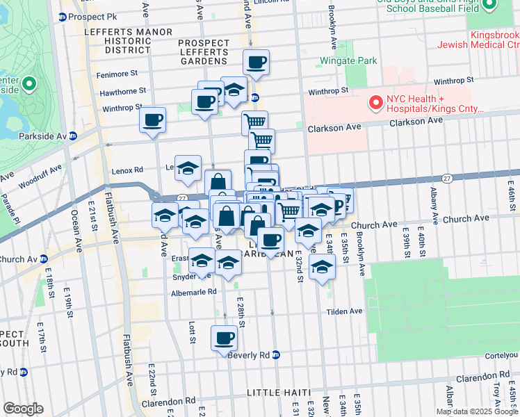 map of restaurants, bars, coffee shops, grocery stores, and more near in Brooklyn
