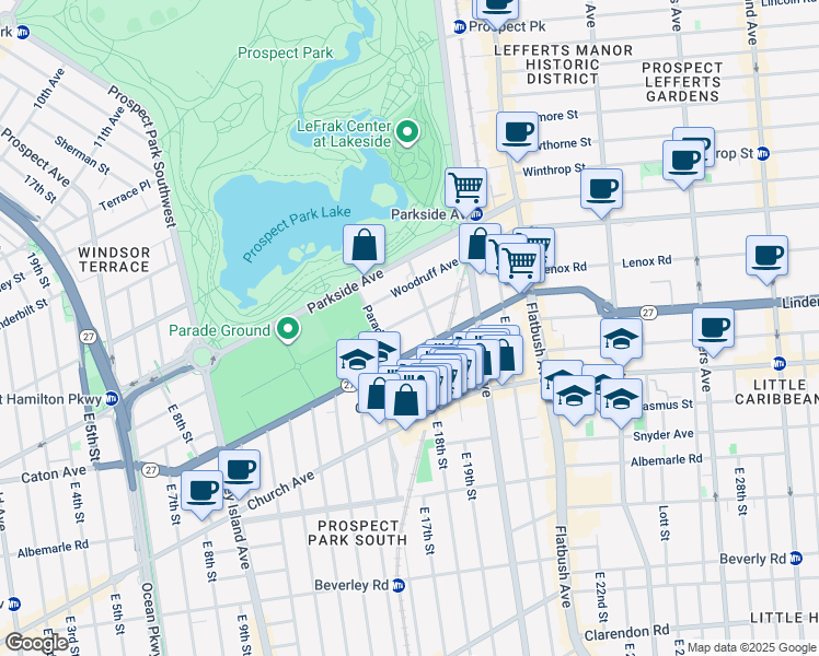 map of restaurants, bars, coffee shops, grocery stores, and more near in Brooklyn