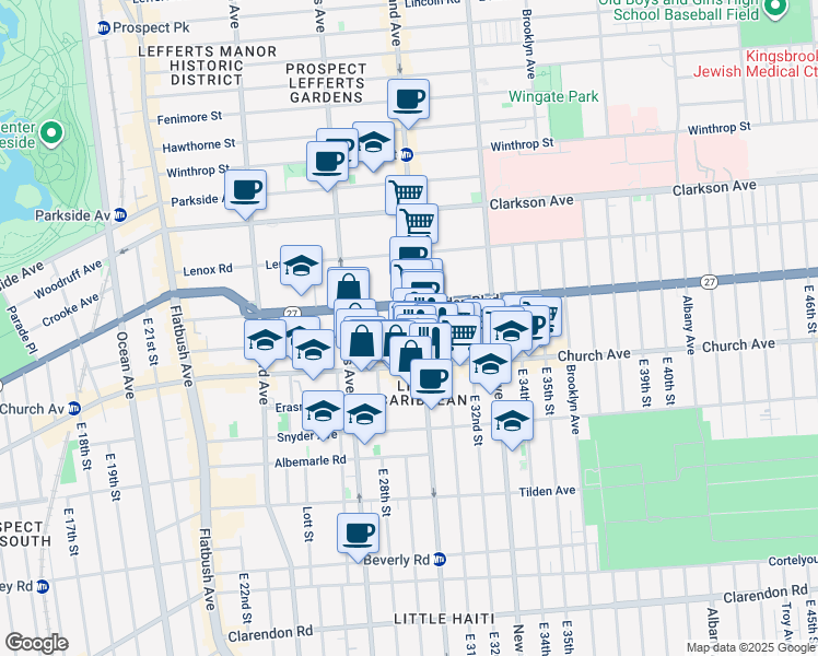 map of restaurants, bars, coffee shops, grocery stores, and more near in Brooklyn