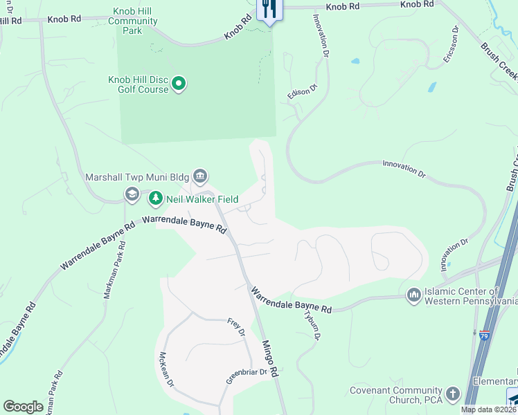 map of restaurants, bars, coffee shops, grocery stores, and more near 814 Mulberry Court in Wexford