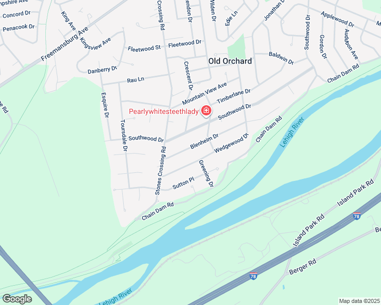 map of restaurants, bars, coffee shops, grocery stores, and more near 240 Blenheim Drive in Easton