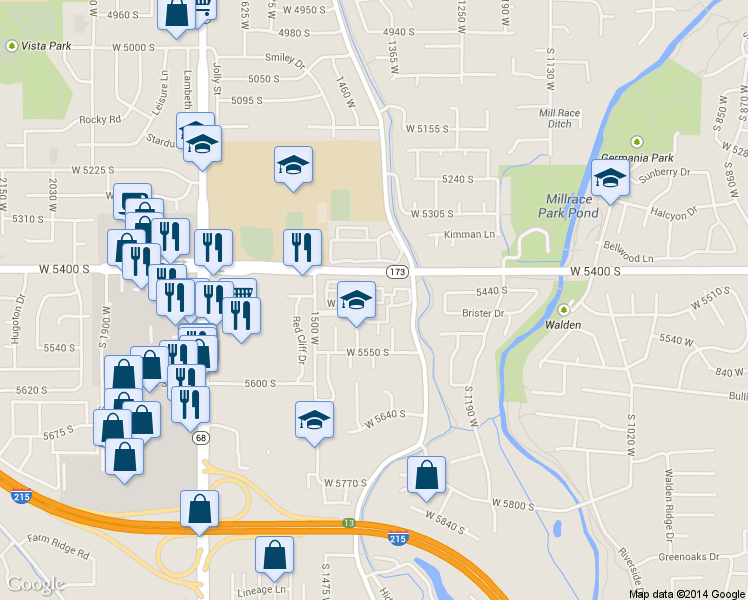 map of restaurants, bars, coffee shops, grocery stores, and more near 1353 Portside Way in Taylorsville