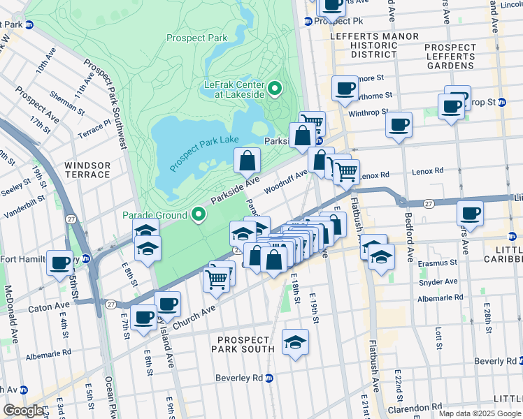 map of restaurants, bars, coffee shops, grocery stores, and more near in Brooklyn