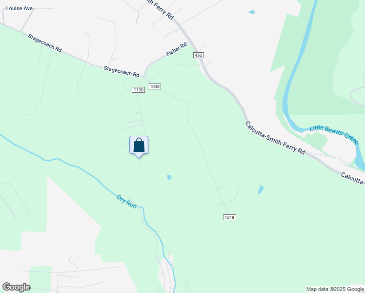 map of restaurants, bars, coffee shops, grocery stores, and more near 2431 Stagecoach Road in East Liverpool