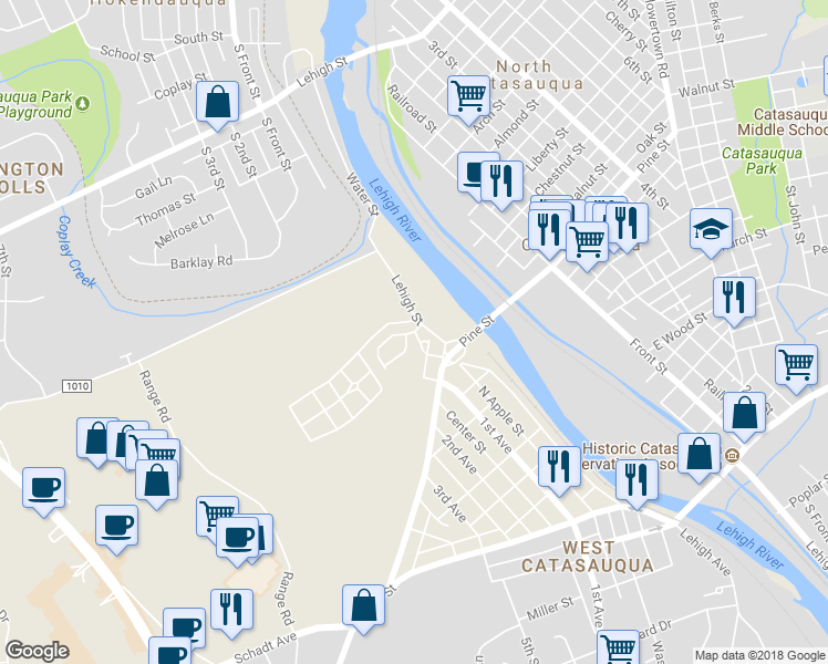 map of restaurants, bars, coffee shops, grocery stores, and more near 2240 Rising Hill Road in Whitehall