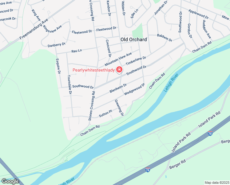 map of restaurants, bars, coffee shops, grocery stores, and more near 220 Blenheim Drive in Easton